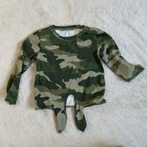 Crewcuts Girls tie front LS Tee